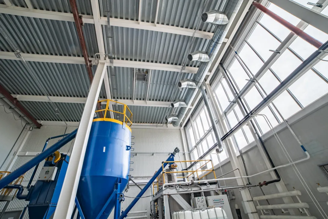 В подмосковном индустриальном парке «Клинавтотранс» компания ПСО-13 завершает капитальную реконструкцию комплекса складских зданий 